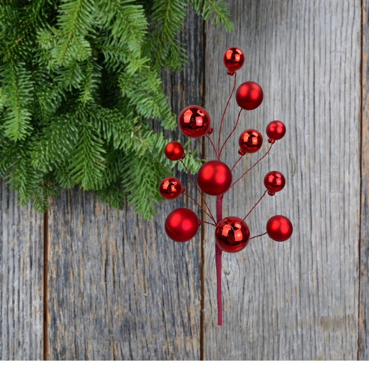 16&#x22; Ornament Ball Pick: Red