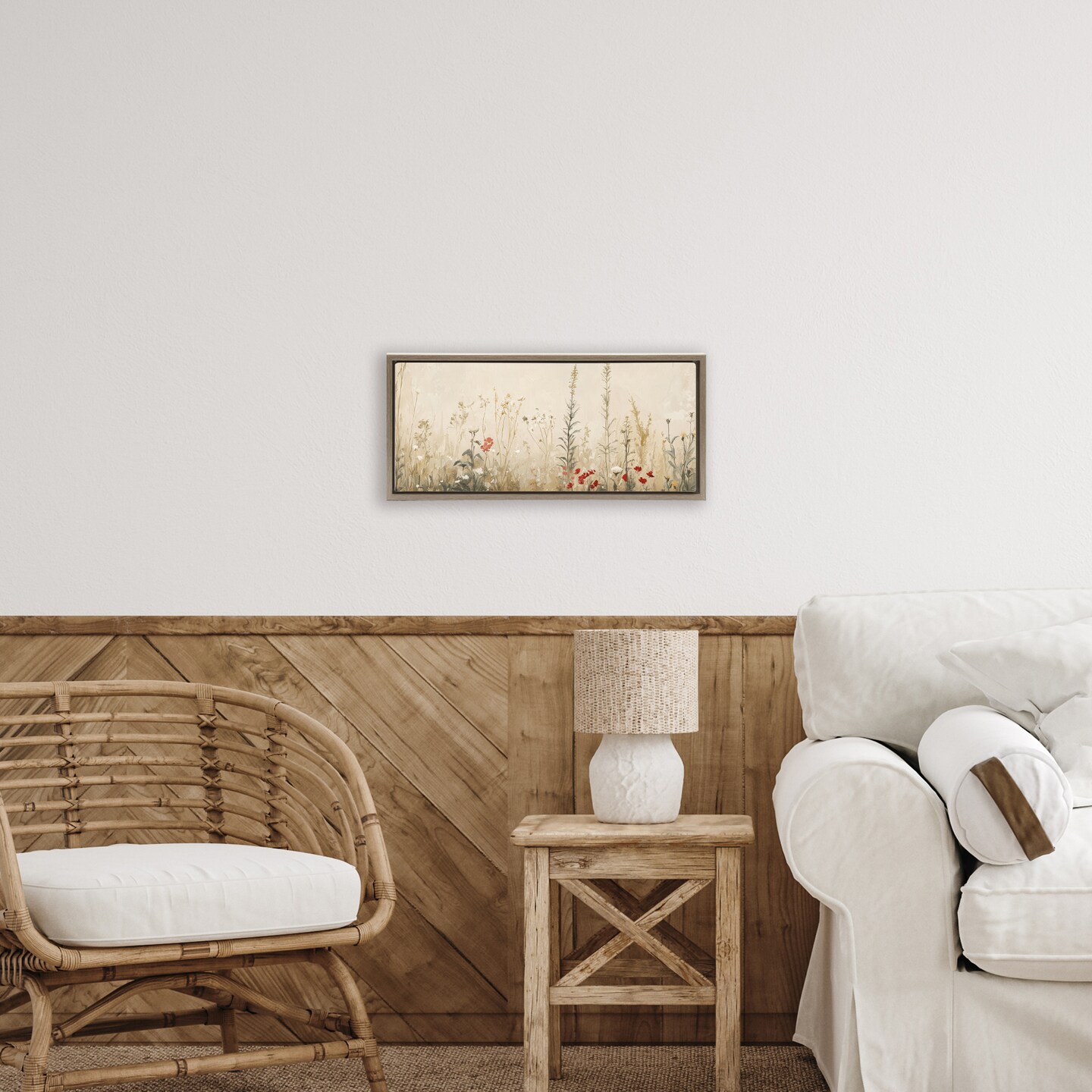 Stupell Industries Misty Meadow Flowers Floating Frame, design by Petal Prints Design