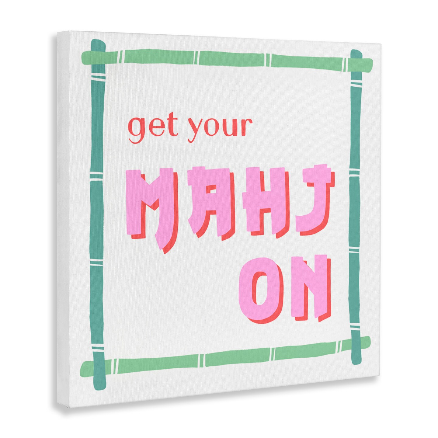 Stupell Industries Get Your Mahj On Canvas, design by Krissy Mast