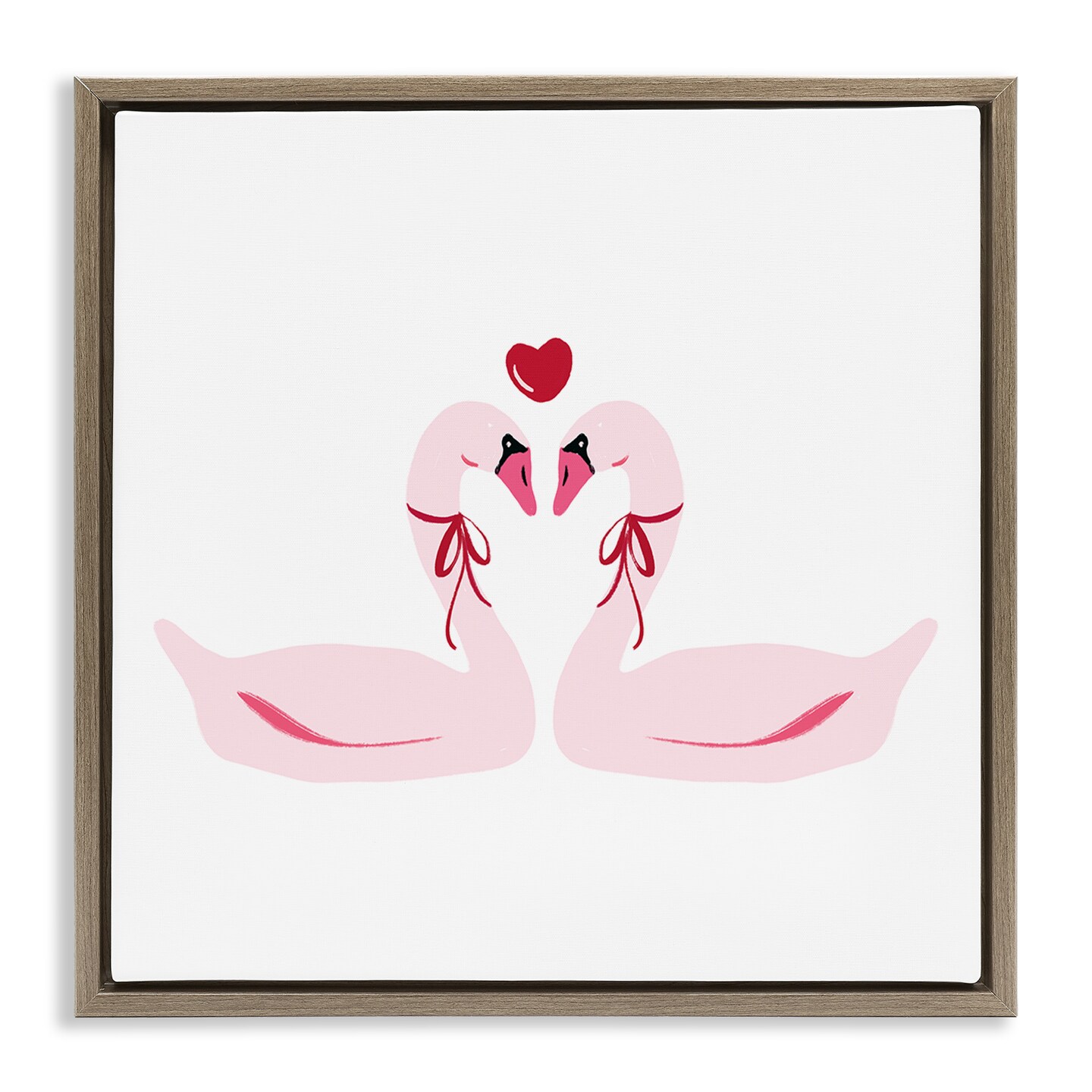 Stupell Industries Romantic Love Swans Floating Frame, design by Lucille Price