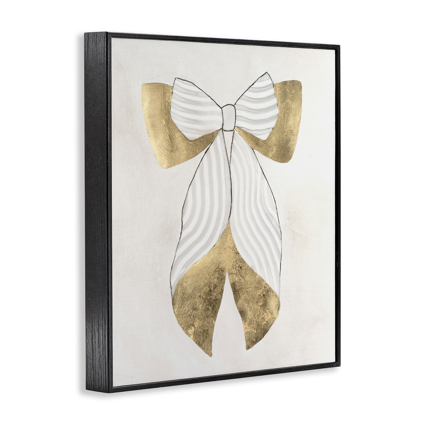 Stupell Industries Neutral Artful Bow Framed Giclee, design by Vanna Lam