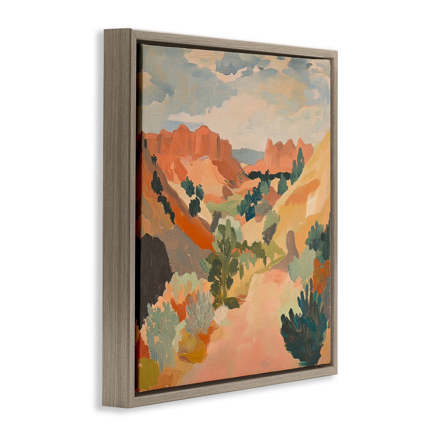 Stupell Industries Abstract Desert Scene Floating Frame, design by Petal Prints Design