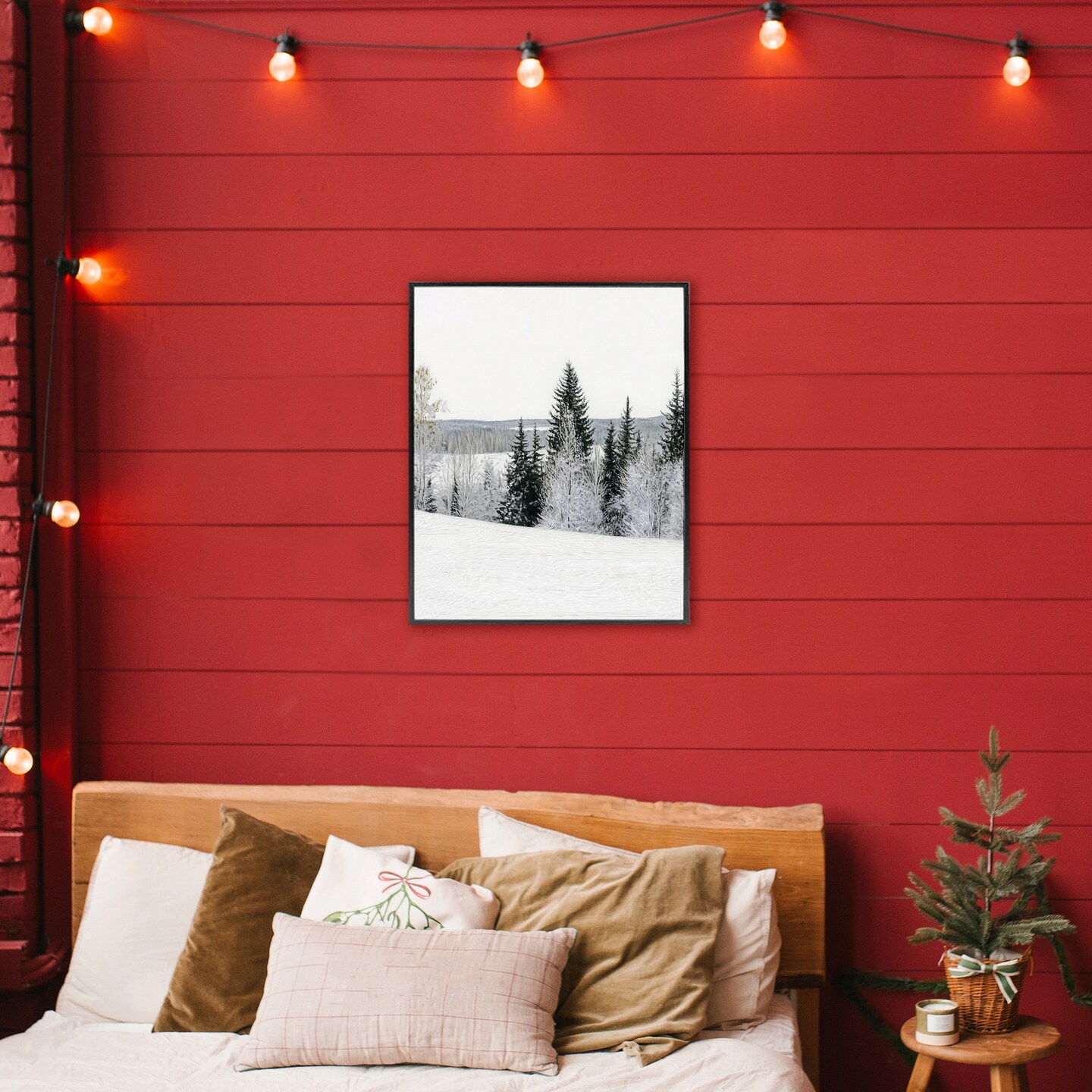 Stupell Industries Snowy Overlook Winter Landscape Framed Giclee, design by Arlington Prints