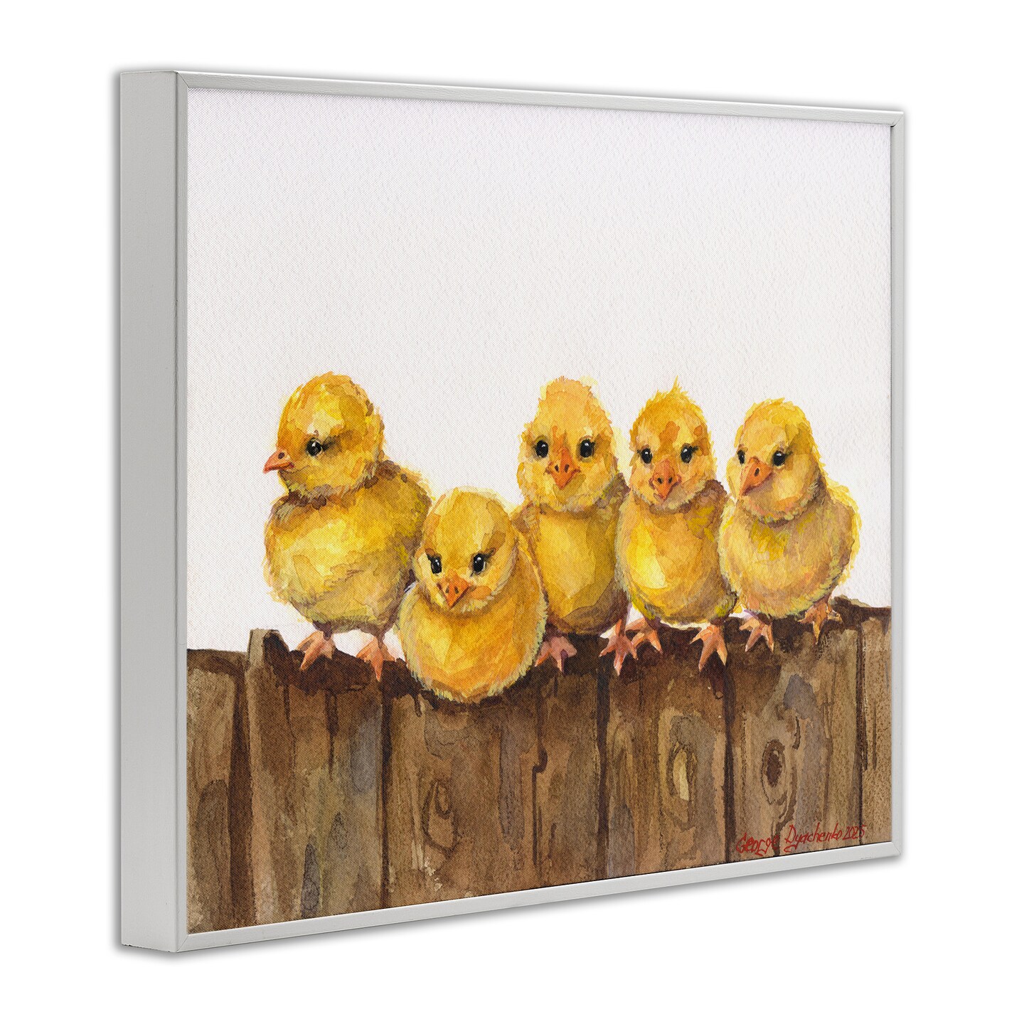 Stupell Industries Chicks on the Fence Framed Giclee, design by George Dyachenko