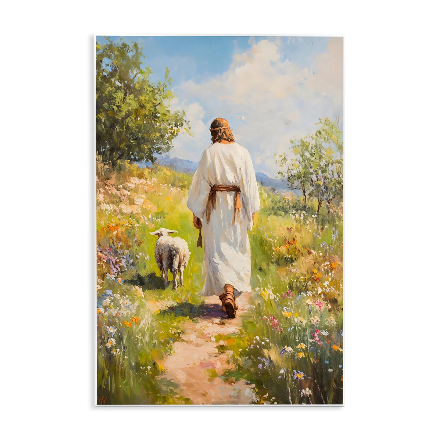 Stupell Industries Jesus Leaving the Sheep Wall Plaque, design by LSR Design Studio