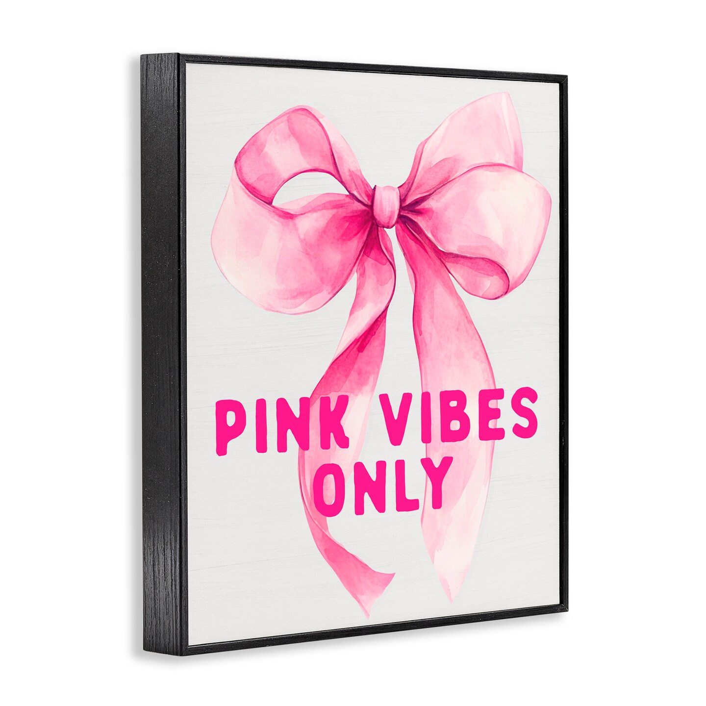 Stupell Industries Girly Pink Vibes Only Framed Giclee, design by Lettered and Lined