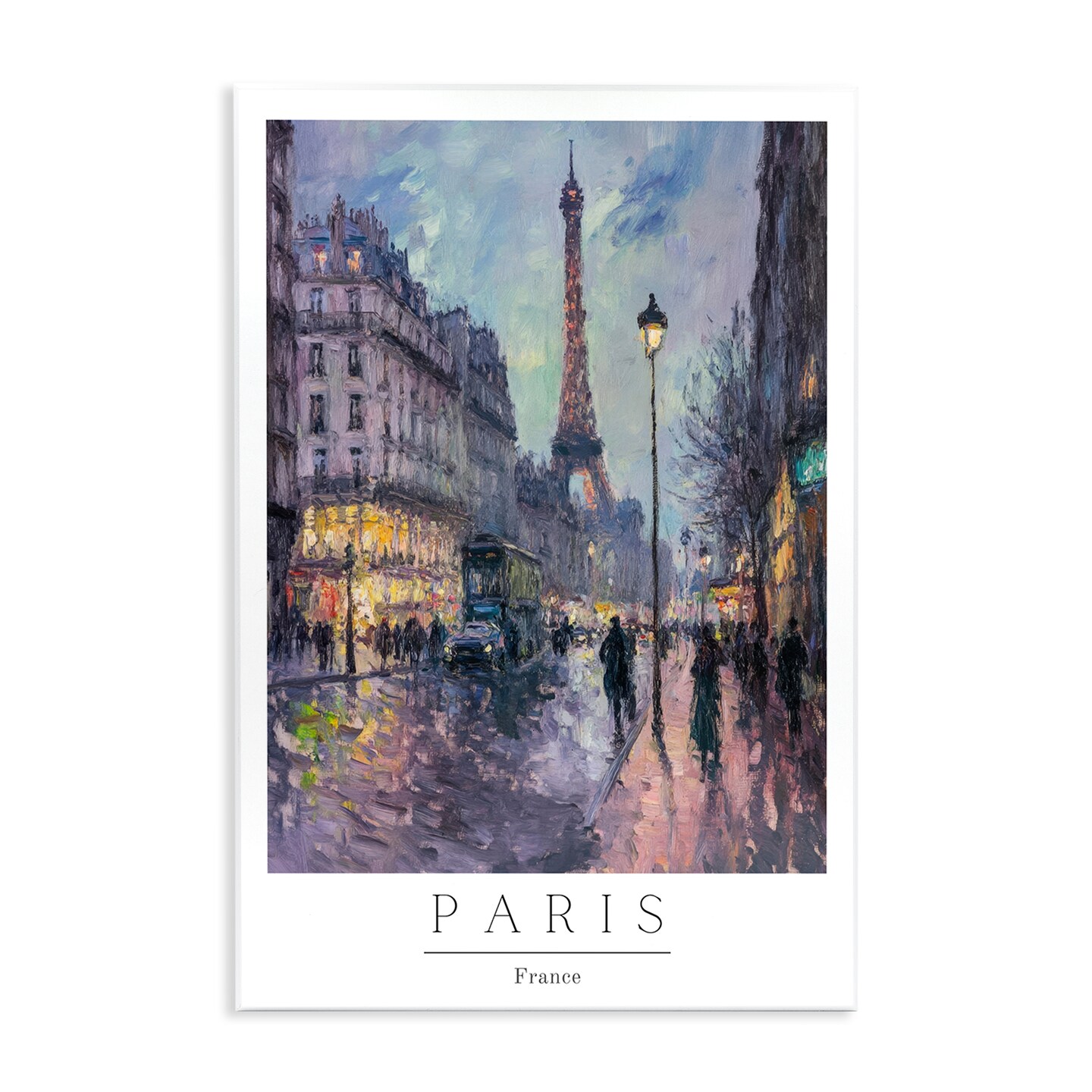 Stupell Industries Vintage Paris Streets Night Wall Plaque, design by Petal Prints Design