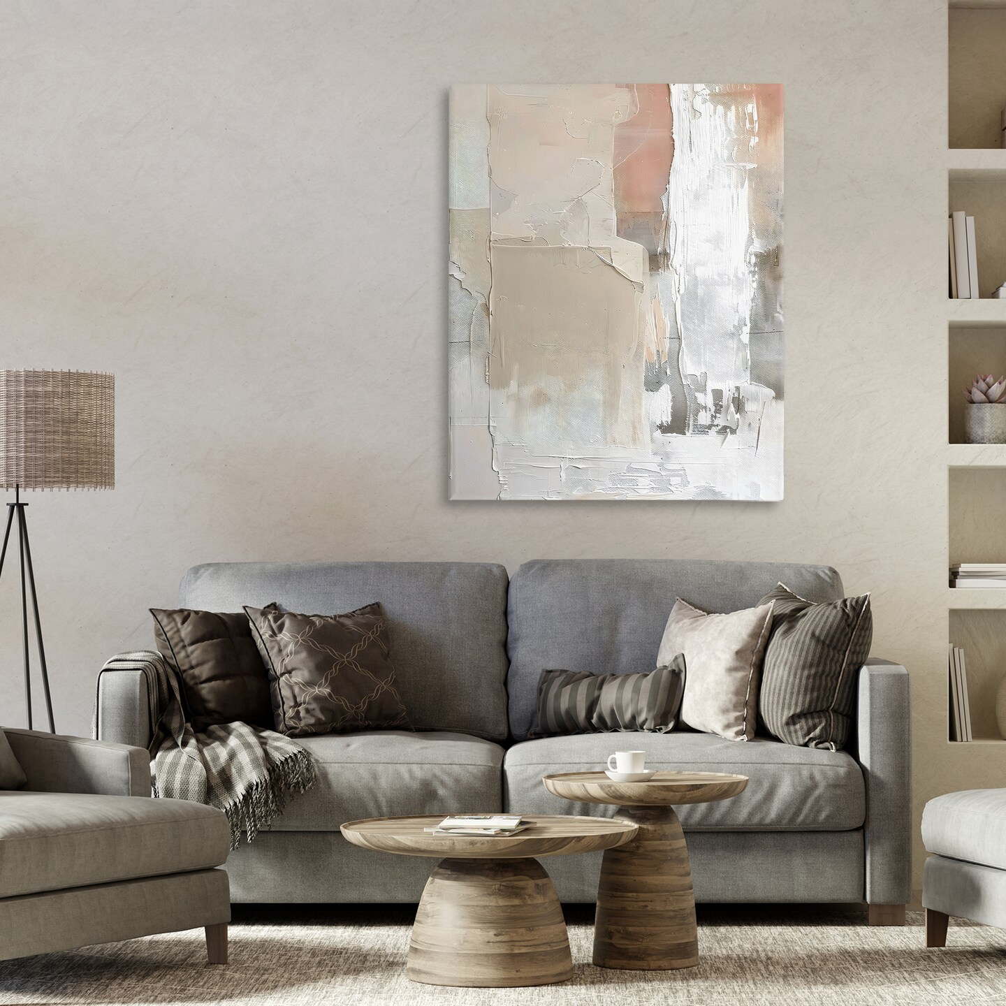 Stupell Industries Subtle Blush Abstract Canvas, design by Riley B