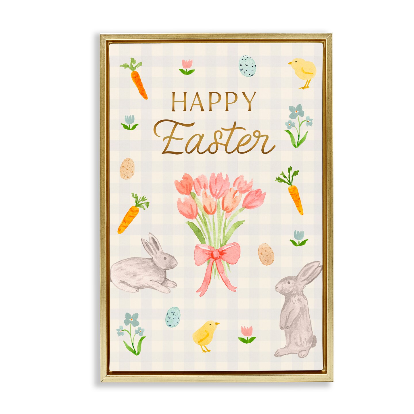 Stupell Industries Happy Easter Soft Spring Compilation Floating Frame, design by Juliet Meeks