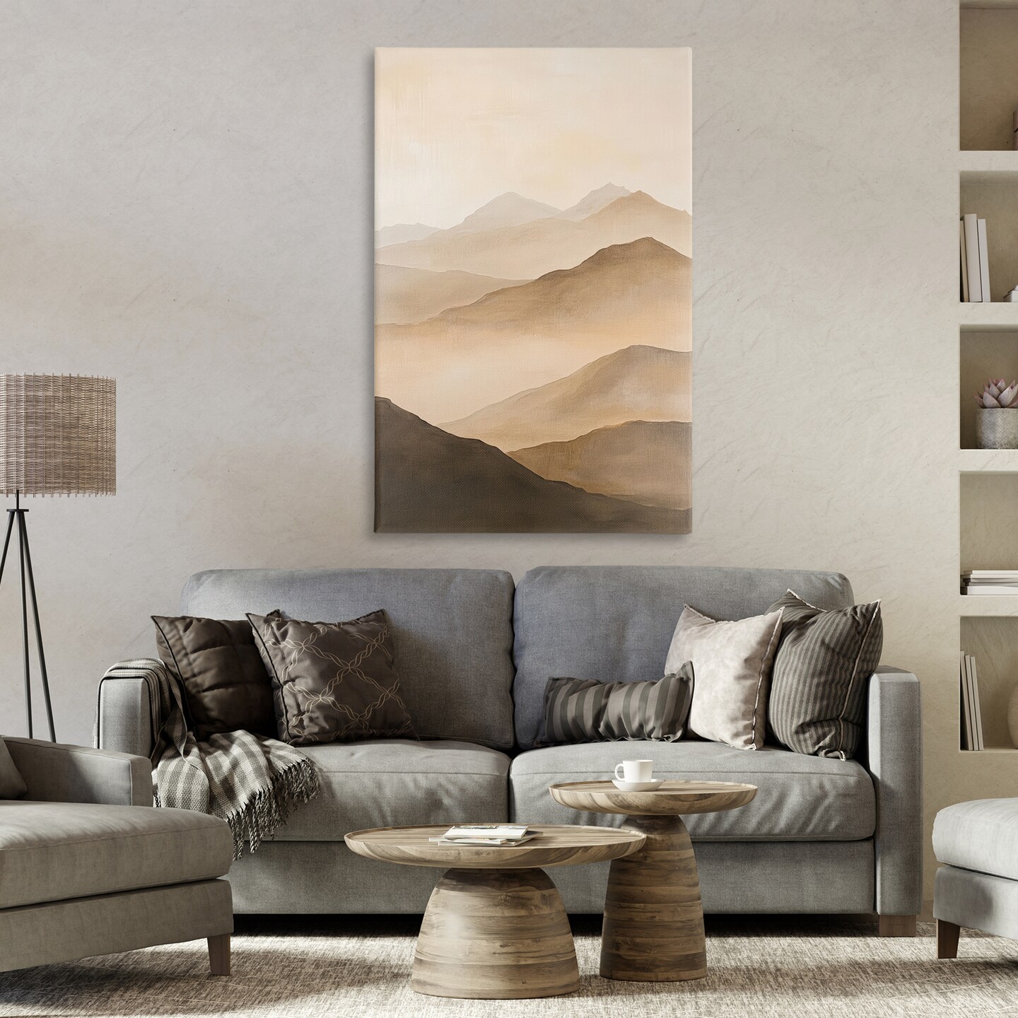 Stupell Industries Moody Mountains Foggy Landscape Canvas, design by Petal Prints Design