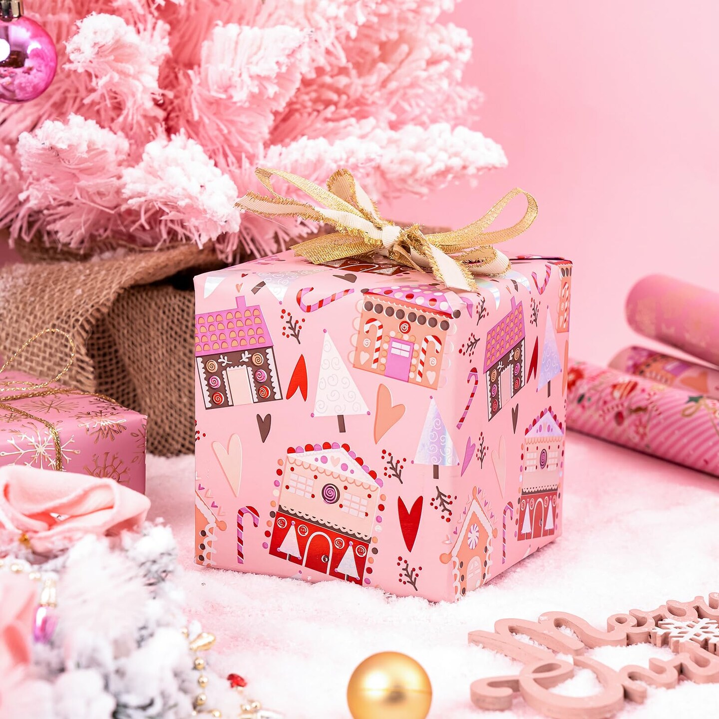 ZICOTO Beautiful Happy Birthday Wrapping Paper Roll Set For