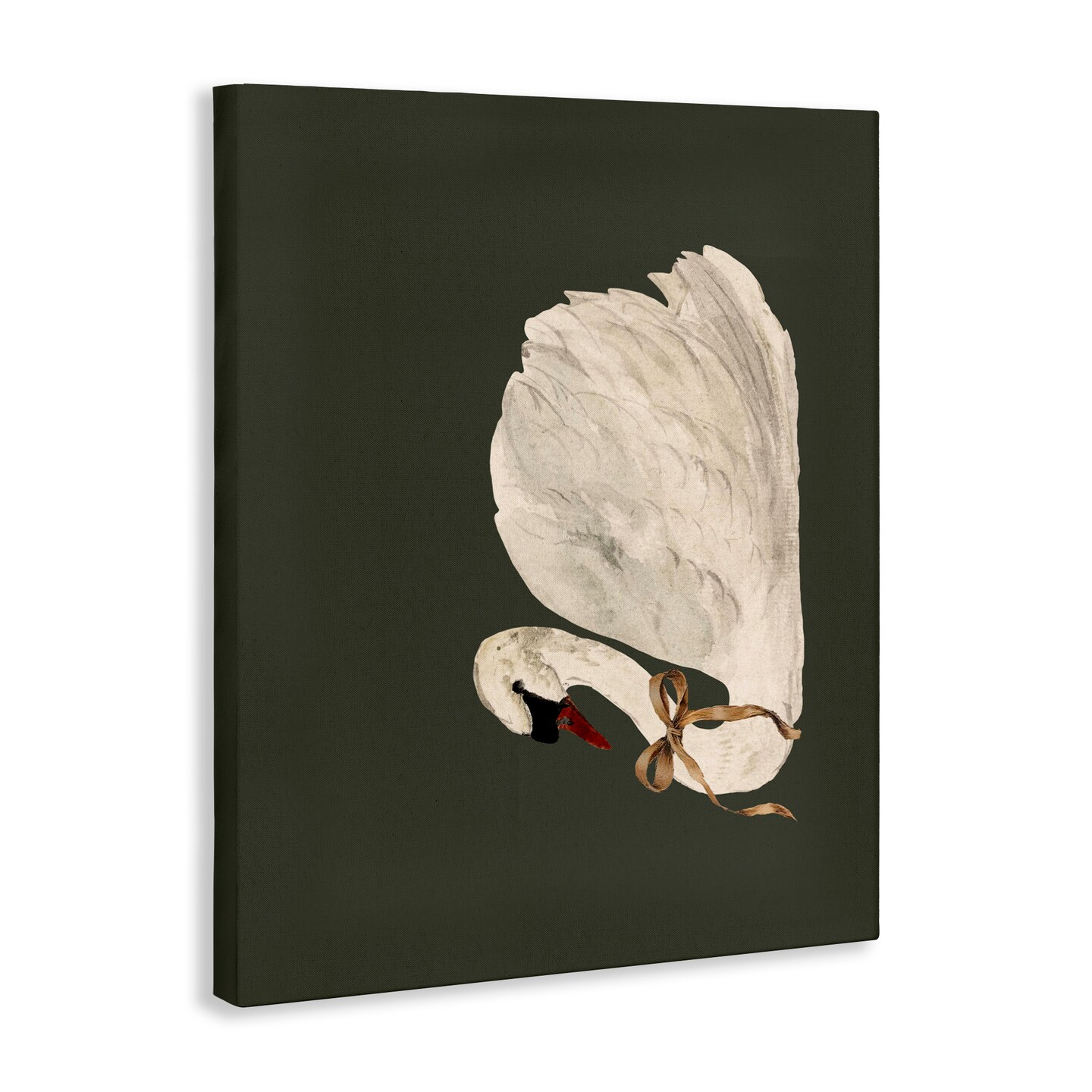 Stupell Industries Holiday Swan with Ribbon Canvas, design by Lettered and Lined
