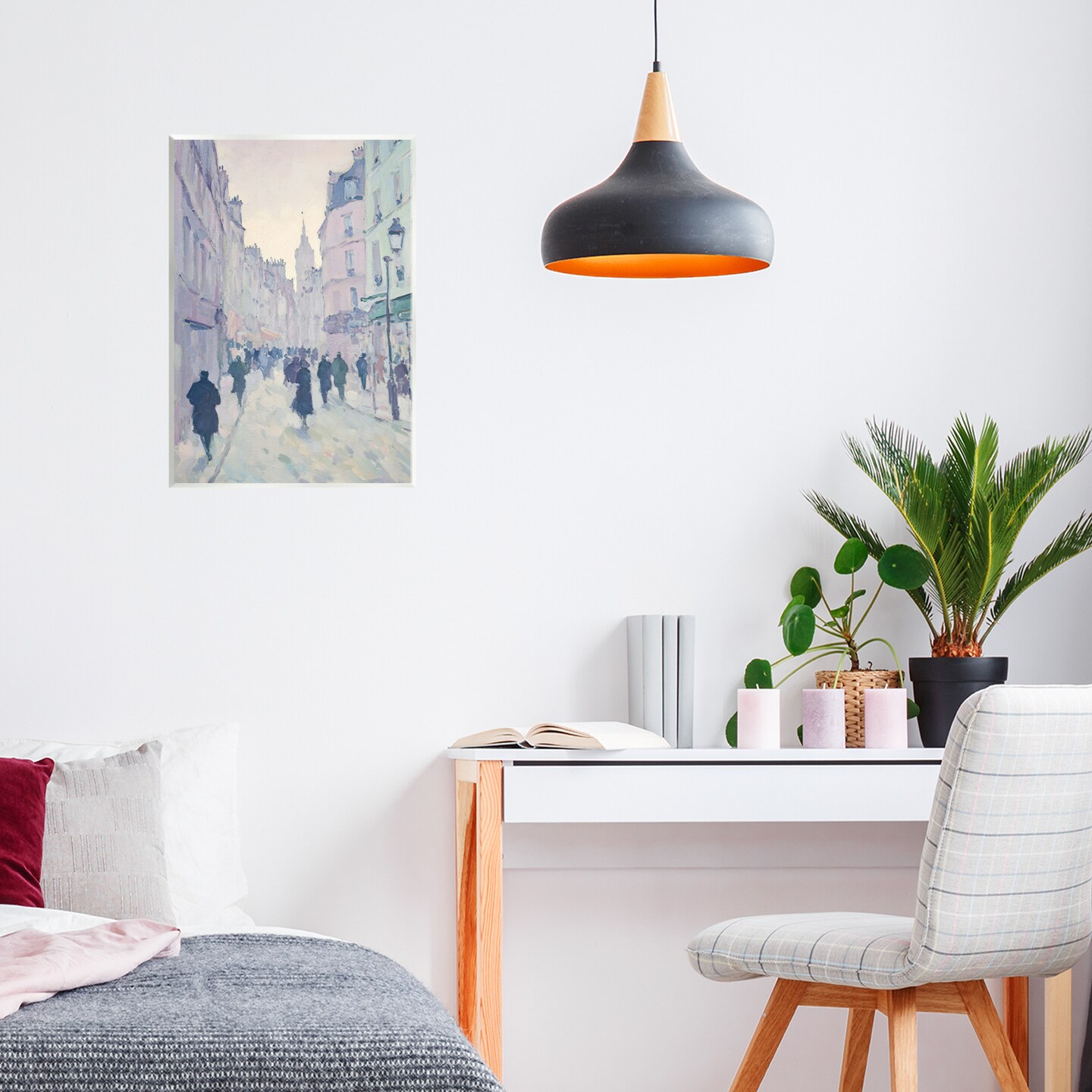 Stupell Industries Blue Paris Street Scene Wall Plaque, design by Petal Prints Design