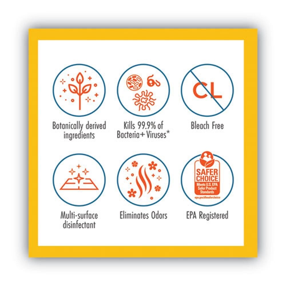 Seventh Generation 26 oz. Botanical Disinfecting Multi-Surface Cleaner Spray - Lemongrass Citrus (8/Carton)