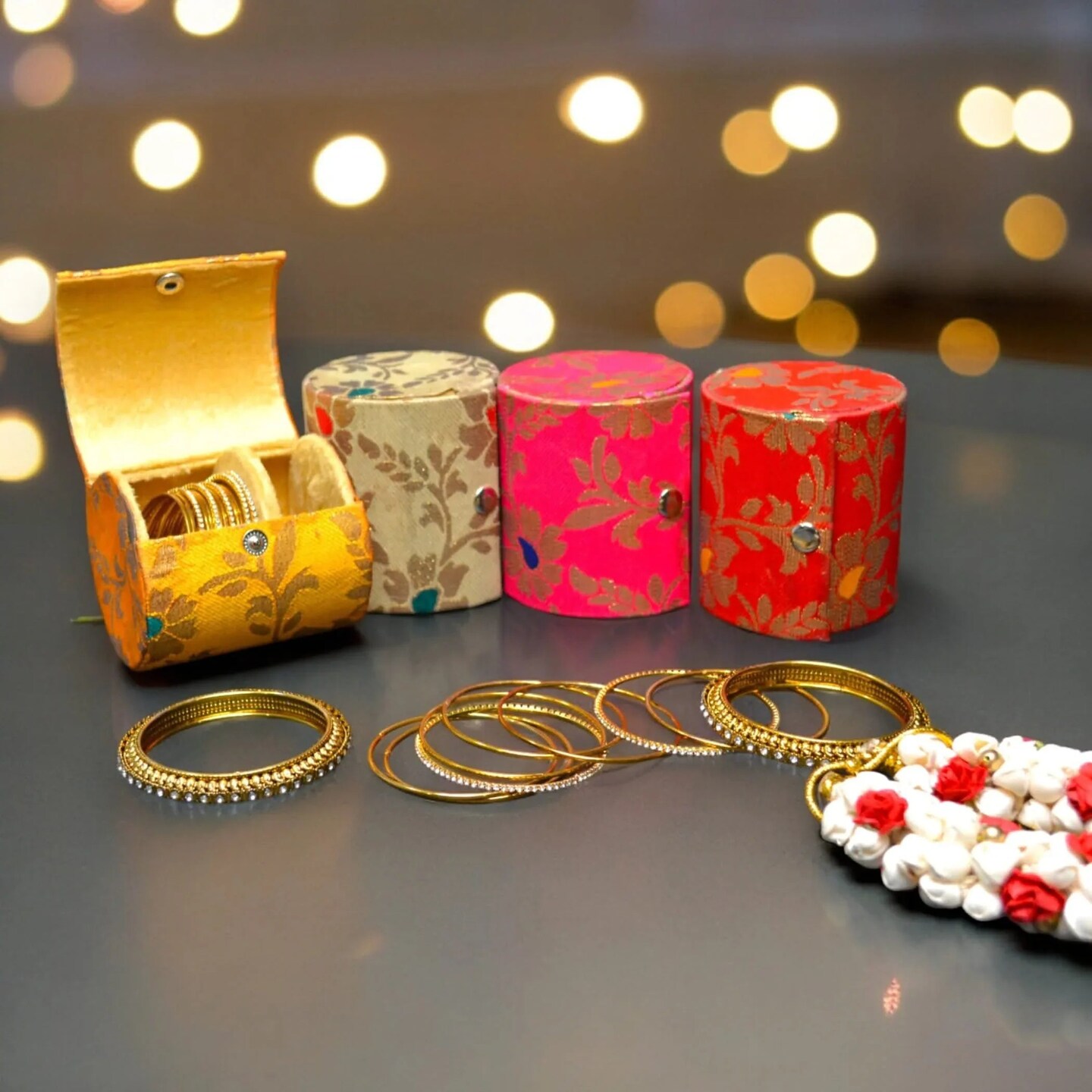 Bangle Box Organizer Bulk Assorted Bangle Jewelry Storage Boxes Beautiful Bangle Case Indian Wedding Favor Bridesmaid Gift - Travel Essential Accessories for Women