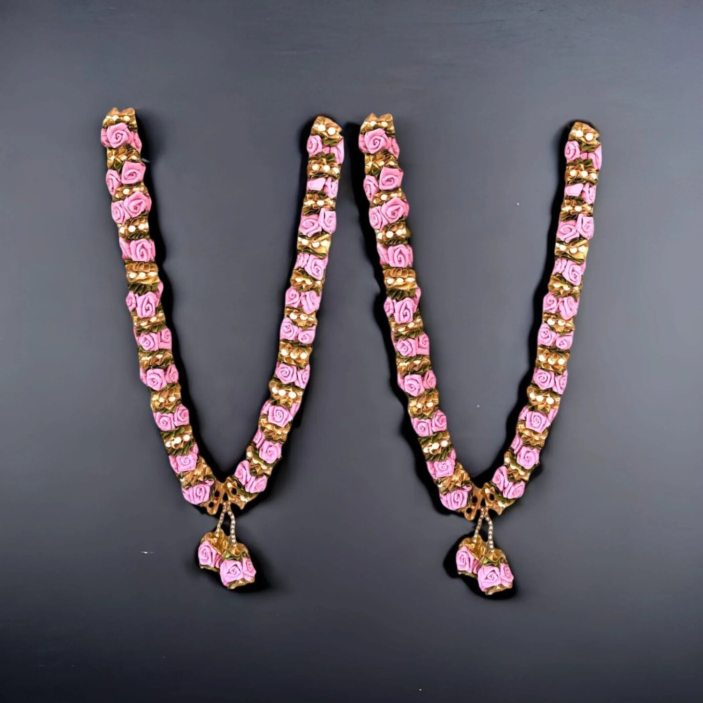 Pack of 2 Varmala for Wedding Artificial Mala for Bride and Groom Indian Milni Mala Wedding Garland Haar 26 Inch Muslim Punjabi Jaimala Nikkah