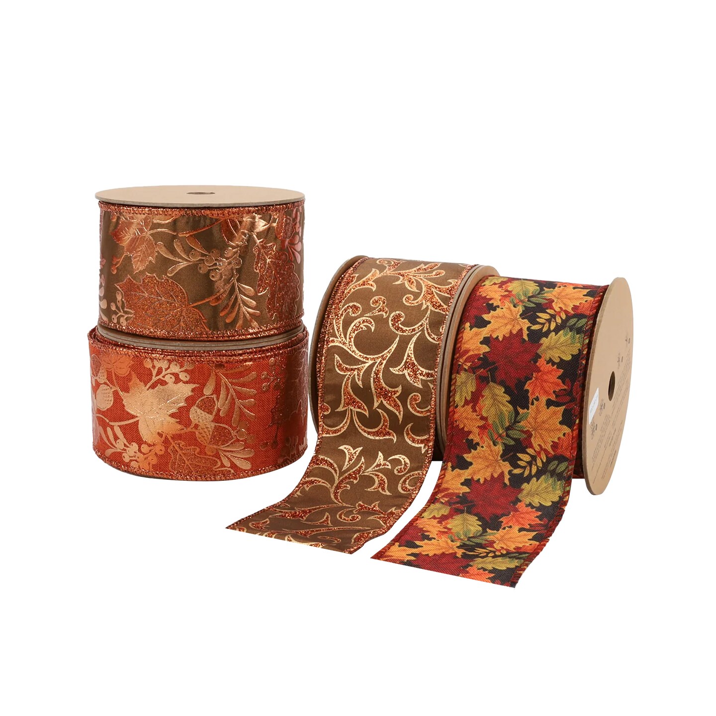 LaRibbons 2 1/2&#x22; Wired Ribbon | Leaf | 10 Yard Roll