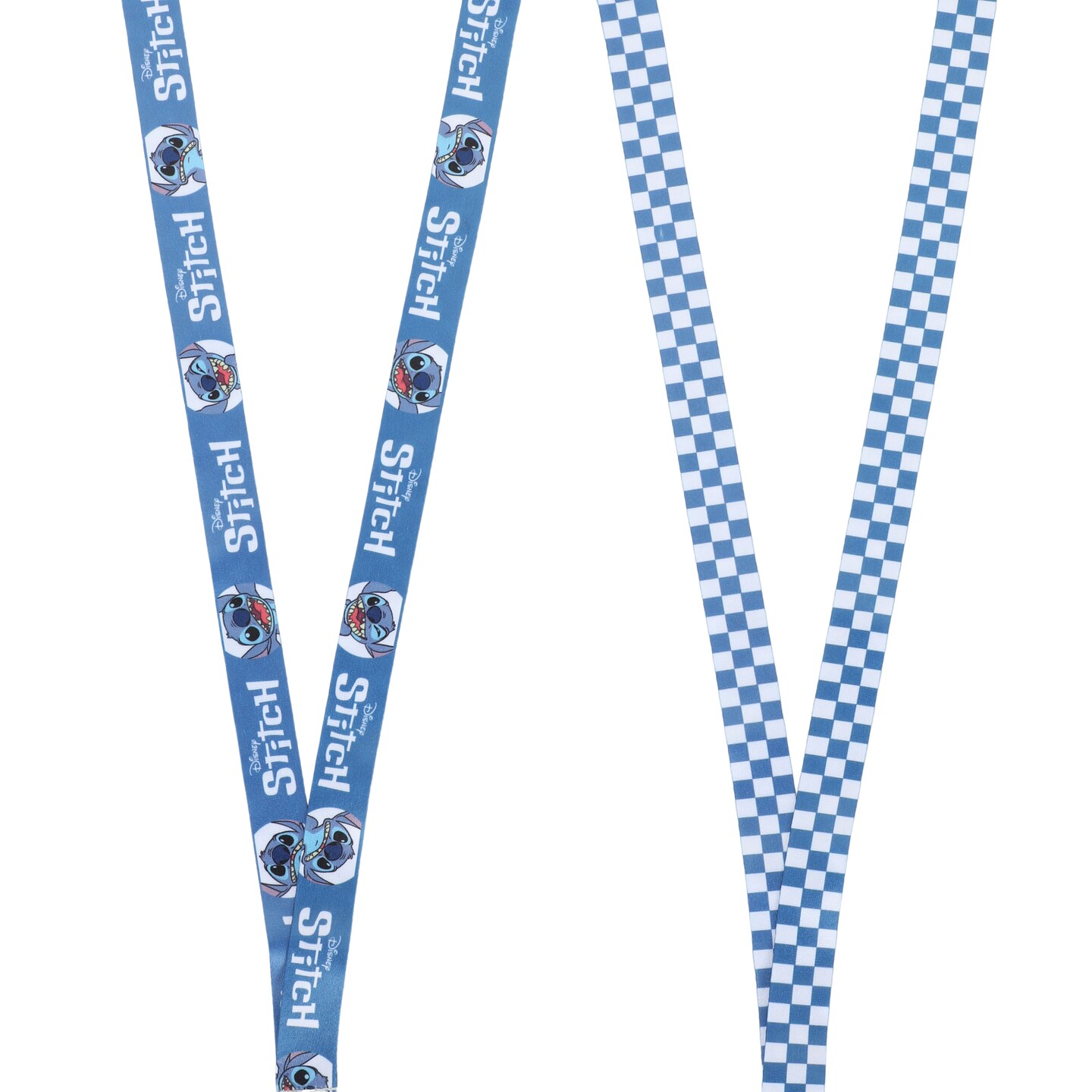 Stitch 22 Inch Blue &#x26; White Checkered Lanyard