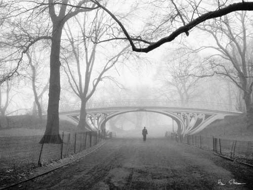 Gothic Bridge, Central Park, NYC Art Print by Henri Silberman - 23.5 x 31.5 Wall Décor