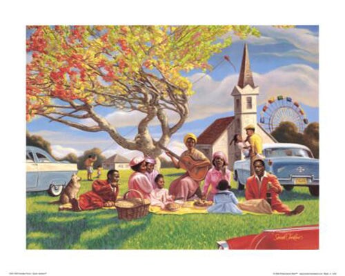 Sunday Picnic by Sarah Jenkins Wall Art Décor 16 x 20 Art Print