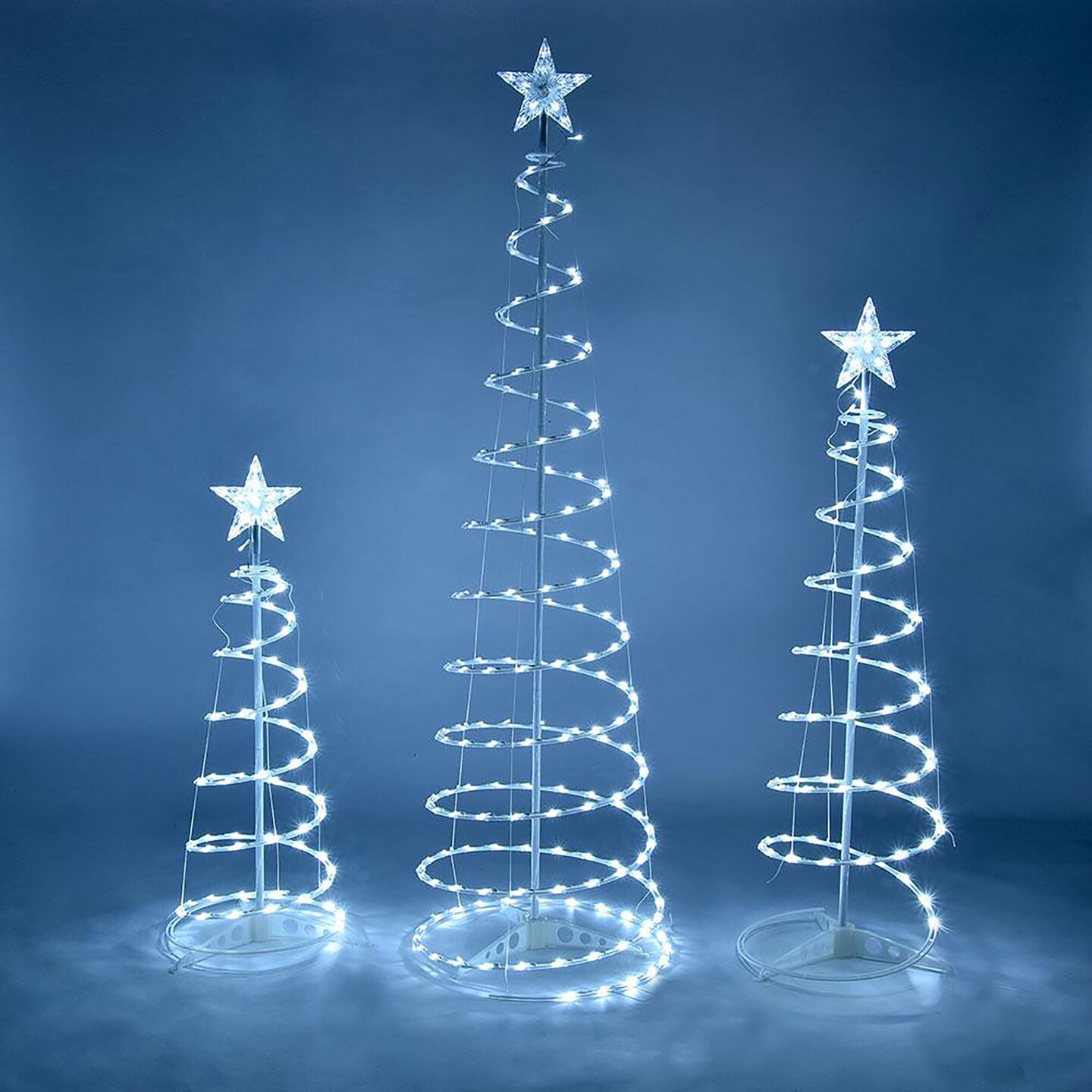 3 Pack of Pure White LED Spiral Christmas Trees | Michaels