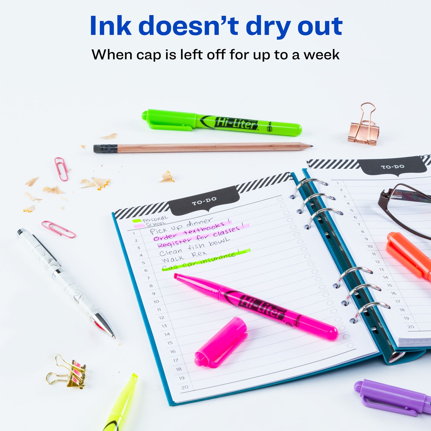 Avery Pen-Style Highlighters, 6 Assorted Colors Per Pack, 4 Packs, 24 Highlighters Total (23565)