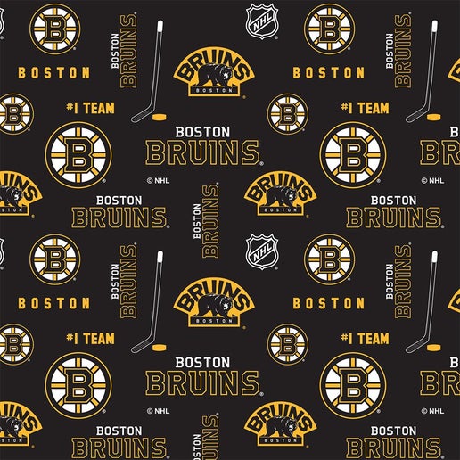 NHL Licensed Boston Bruins 169-BRU Cotton Fabric by the Yard