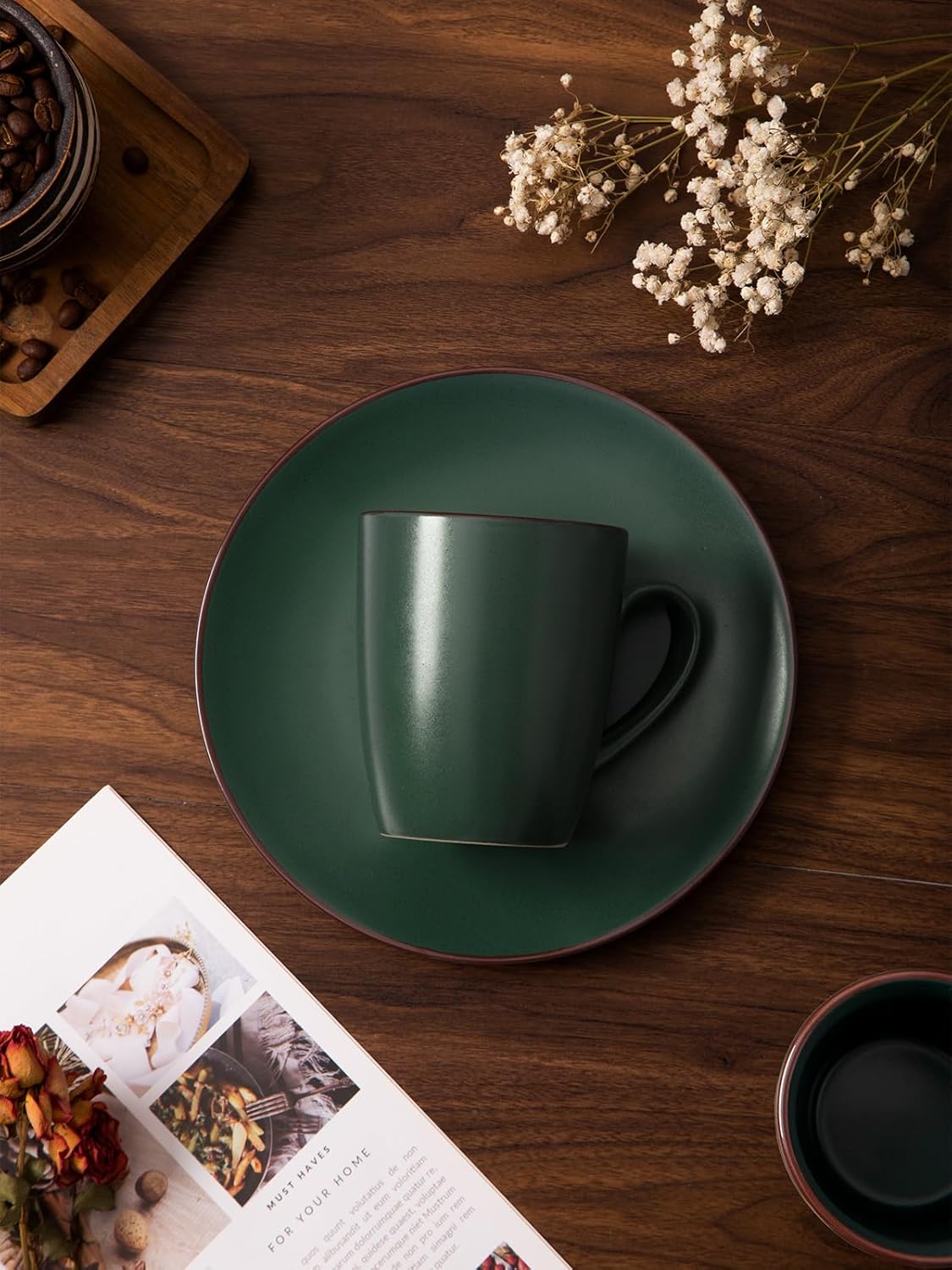 Venus Coffee Mugs for 6, 14 oz Mug Set
