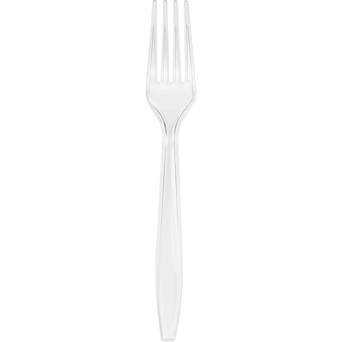 600 pc Bulk Clear Plastic Forks