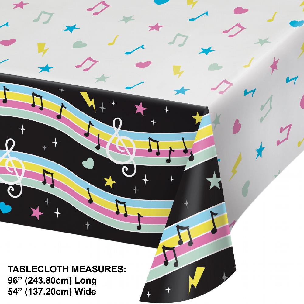 6 pc Bulk Birthday Beats Disco Party Paper Tablecloths