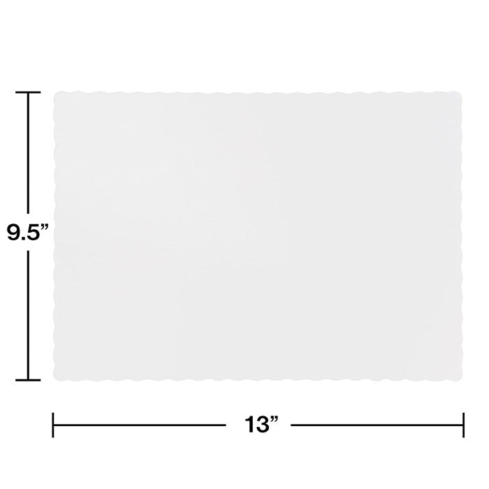 600 pc Bulk White Paper Placemats