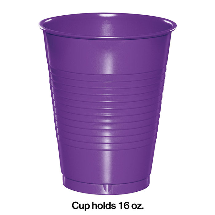 240 pc Bulk Amethyst Purple 16 oz Plastic Cups