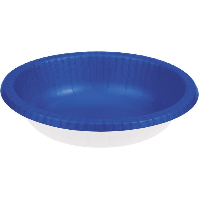200 pc Bulk Cobalt Blue 20 oz 20 oz Paper Bowls