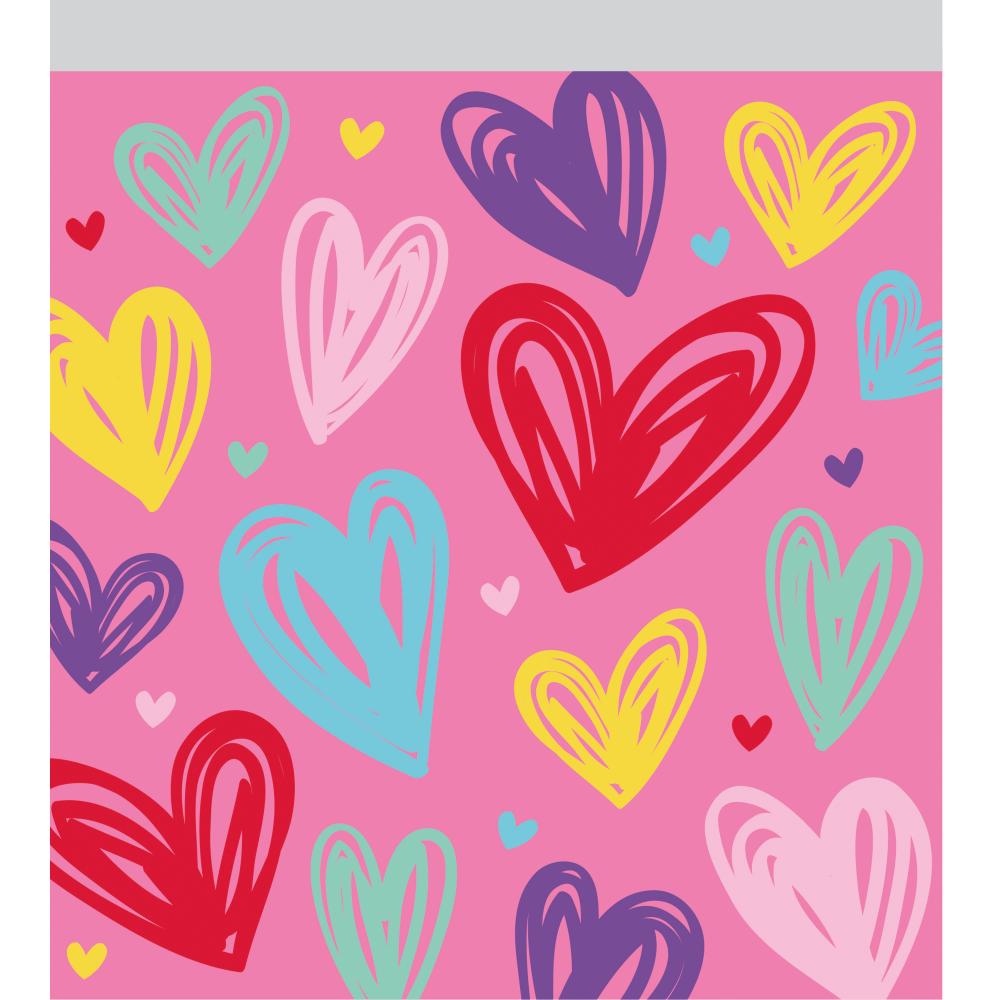 120 pc Bulk Multicolor Valentines Sandwich Bags w/ Zipper,