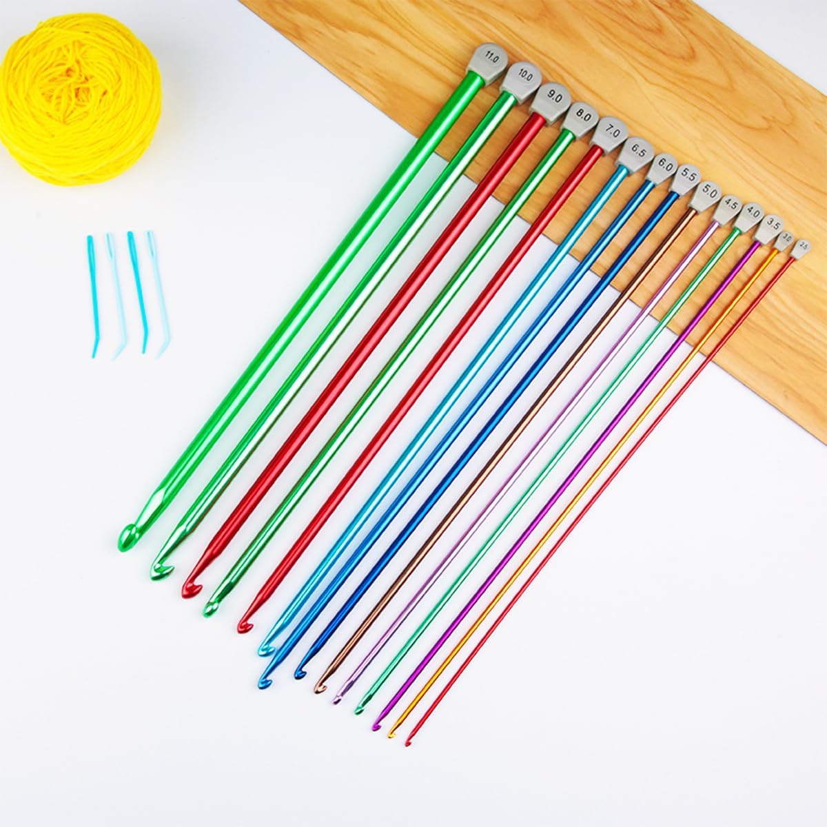 Crochet Hook 9mm 10mm 11mm Long Crochet Hooks Set 3pcs Extra Long Crochet Hook 13.8 Metal Afghan Crochet Needles for Crocheting