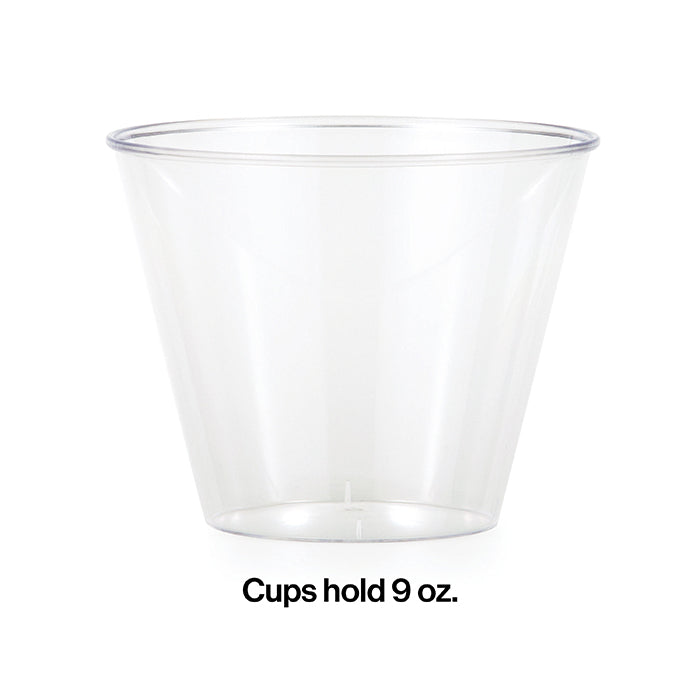 96 pc Bulk Clear 9 oz Plastic Tumblers