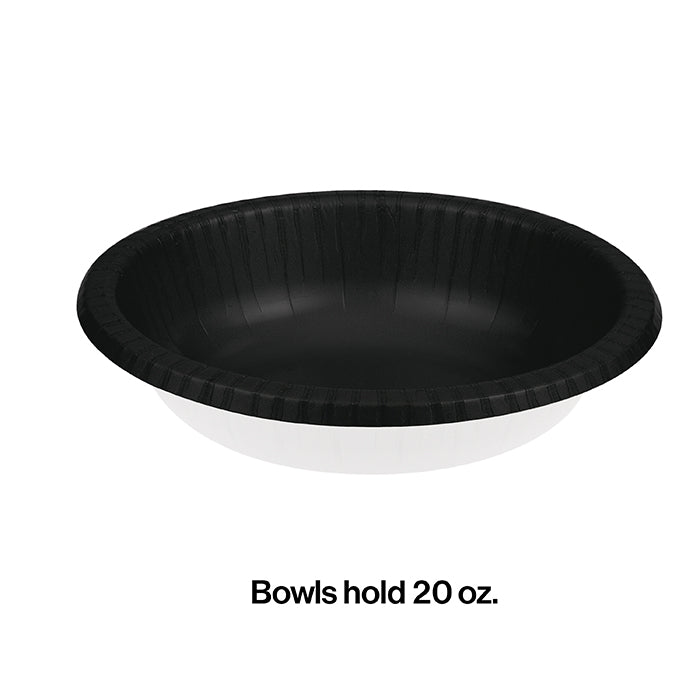200 pc Bulk Black Velvet 20 oz Paper Bowls