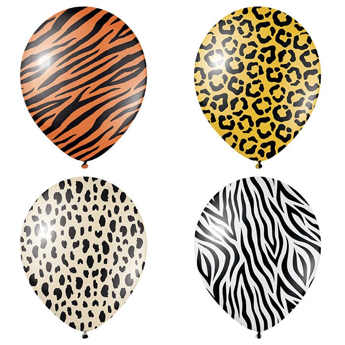 180 pc Bulk Animal Print Balloons
