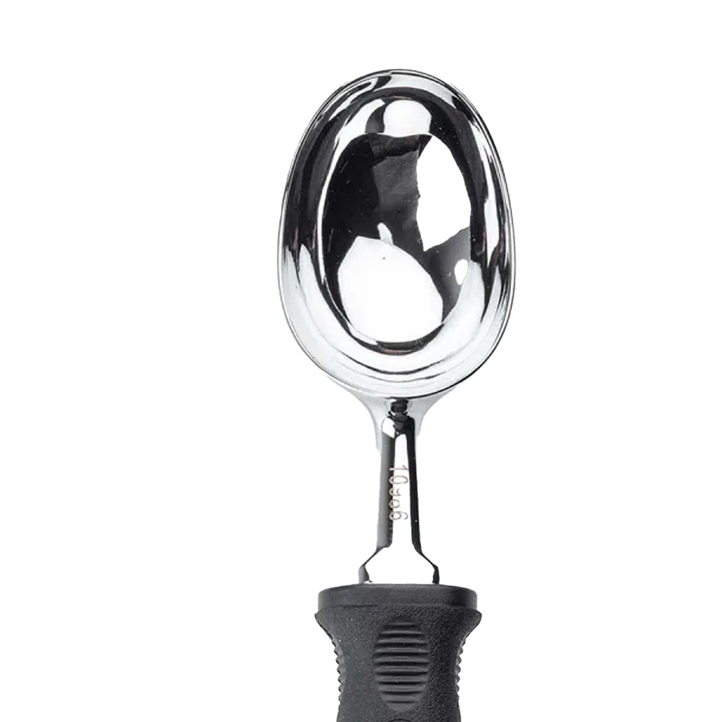 Ice Cream Scoop Size 60 Chrome Plated Non Slip Black Grip