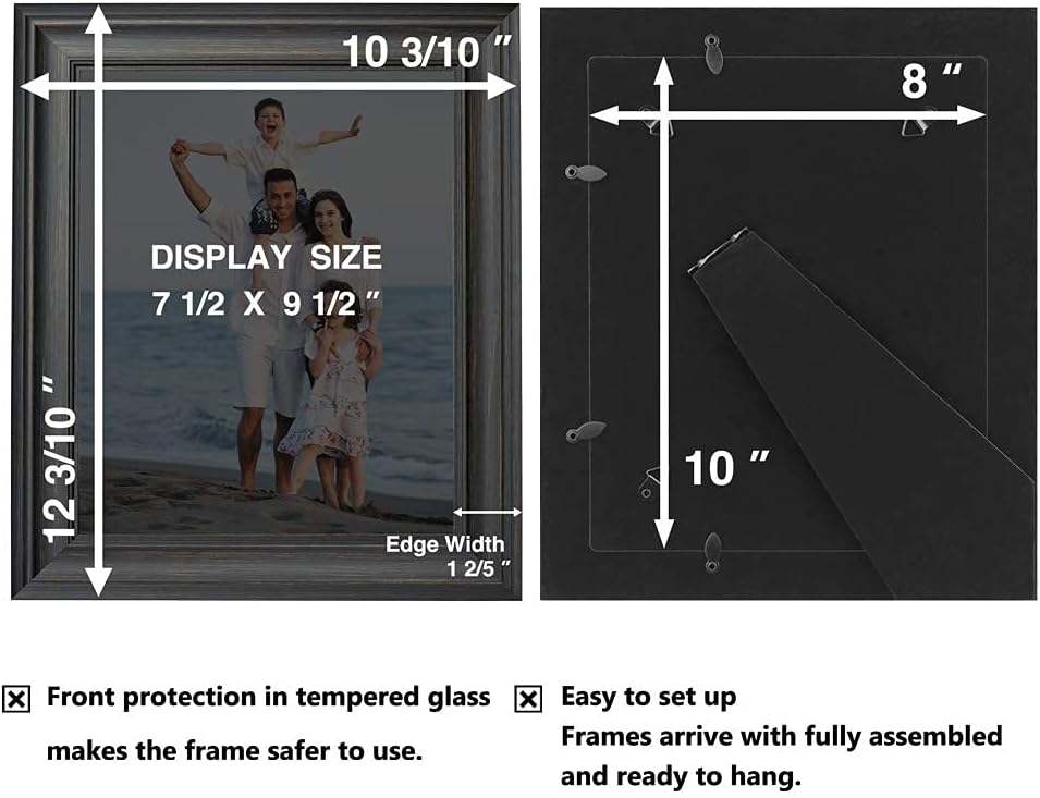 8x10 Picture Frames (1 Pack, Black)