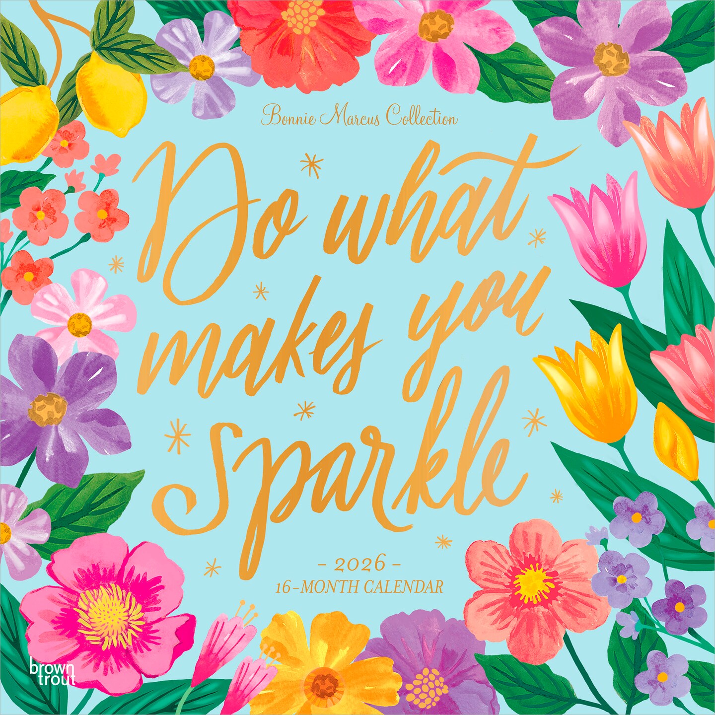 Bonnie Marcus OFFICIAL | 2026 12 x 24 Inch (Hanging) Monthly Square Wall Calendar | Foil Stamped Cover | Plastic-Free