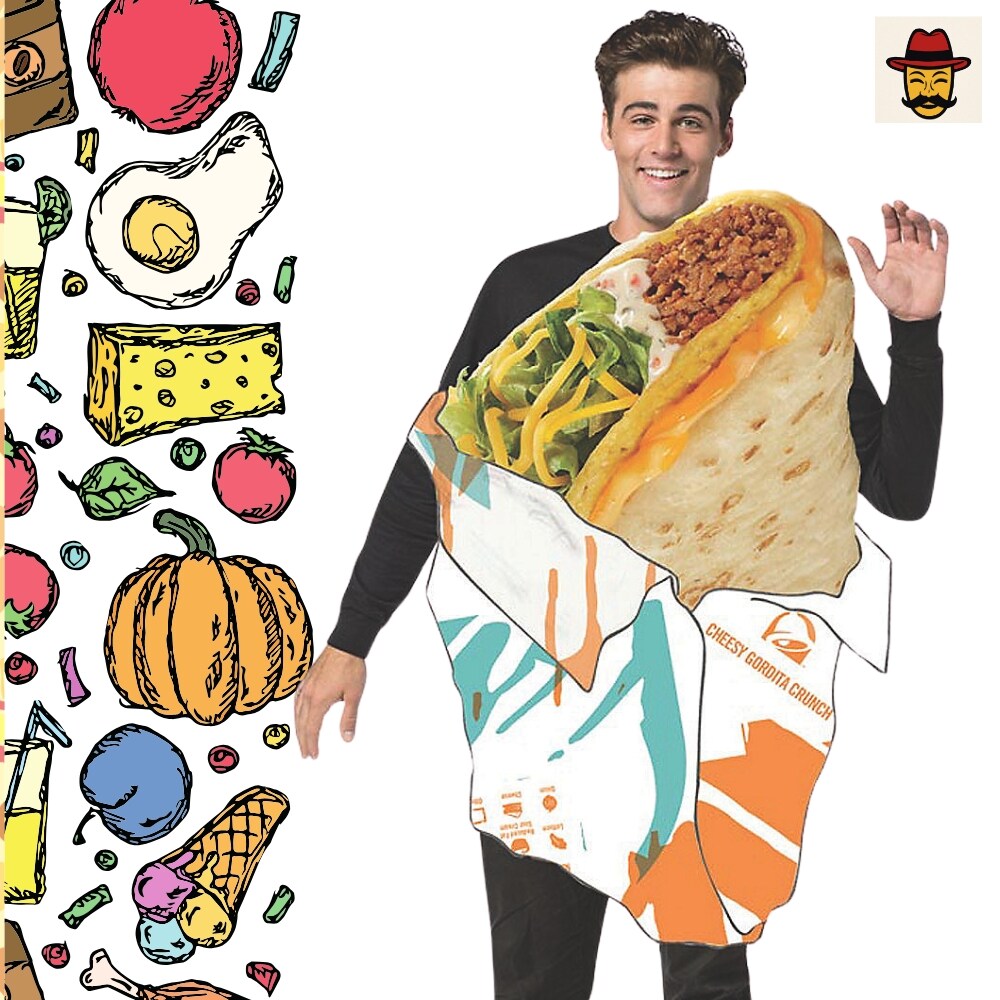 Gordita Crunch Costume Funny Taco Tunic Halloween Food Party Outfit