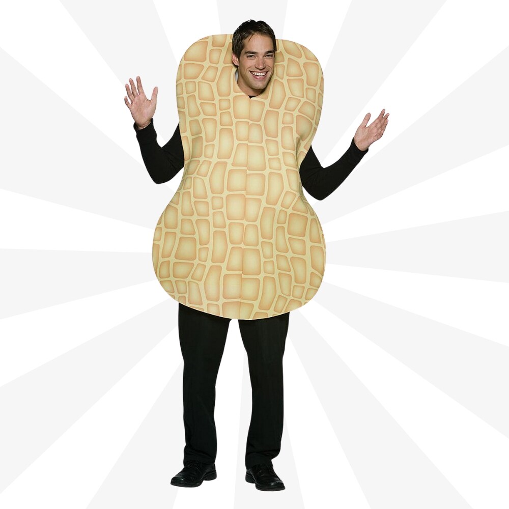 Peanut Costume Funny Over the Head Poly-Foam Tunic Halloween Party Outfit