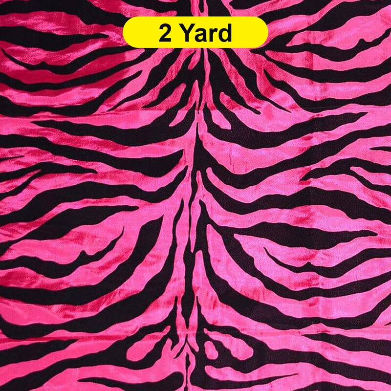 60" Wide Zebra Flocking Velvet Taffeta Fabric for Curtains, Apparel, Decor