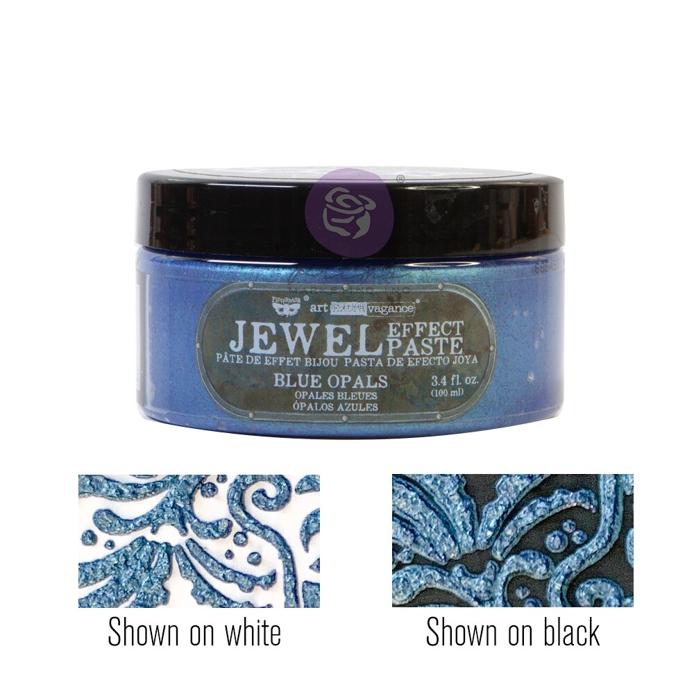 Art Extravagance - Jewel Texture Paste - Blue Opals - 1 jar, 100ml (3.4 fl oz)