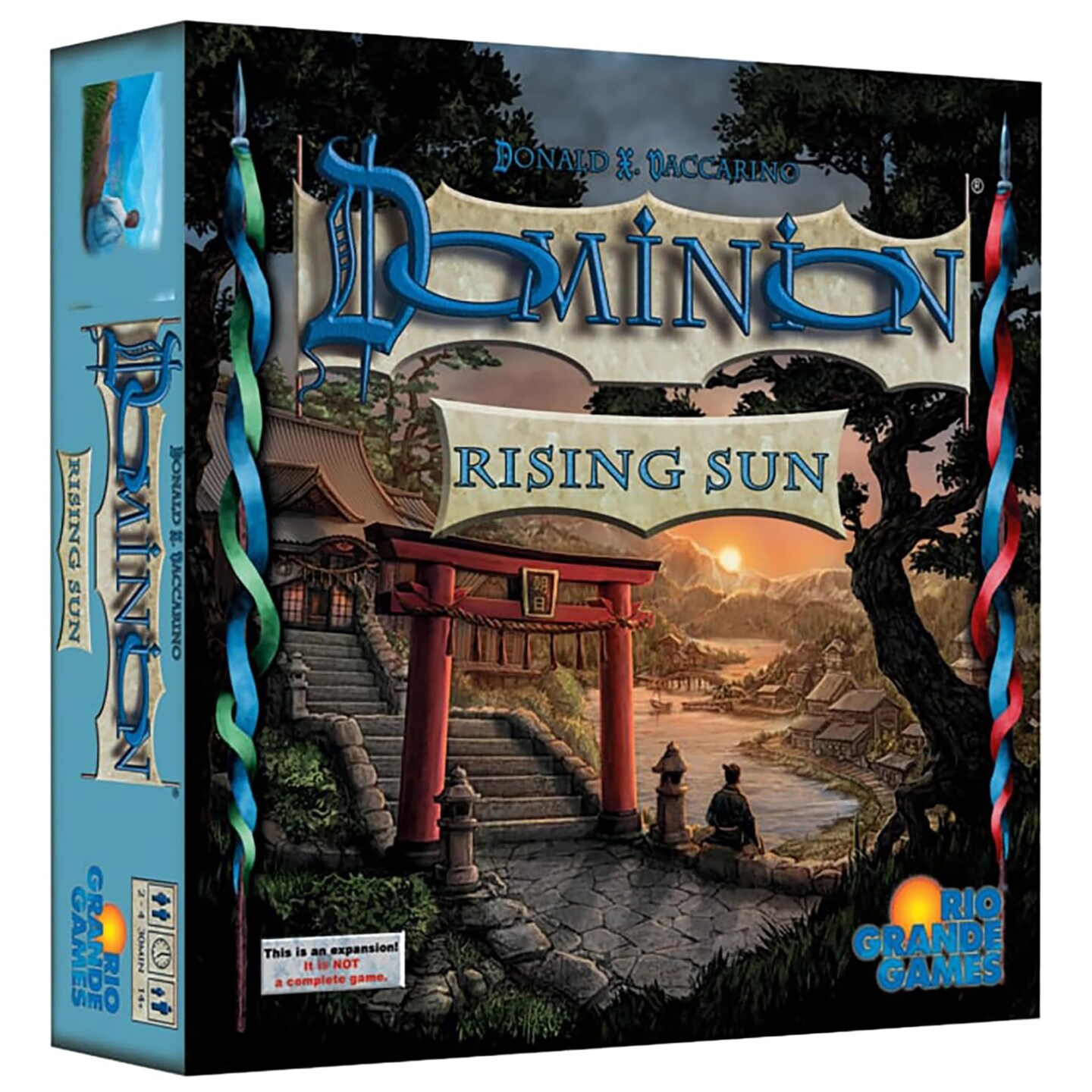 Rio Grande Games: Dominion: Rising Sun Expansion - Strategy Board Game, Sea Merchant &#x26; Trading Game, New Cards &#x26; Piles, Ages 14+, 2-4 Players, 30 Min