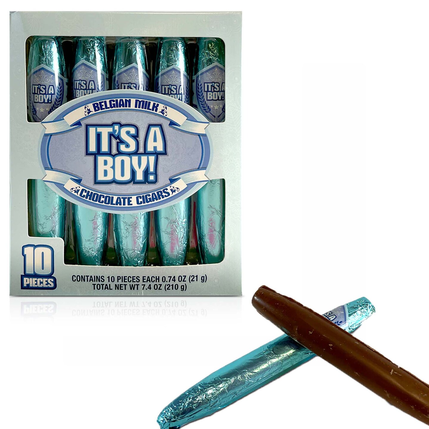 Baby Boy Milk Choc Cigar 10Pk