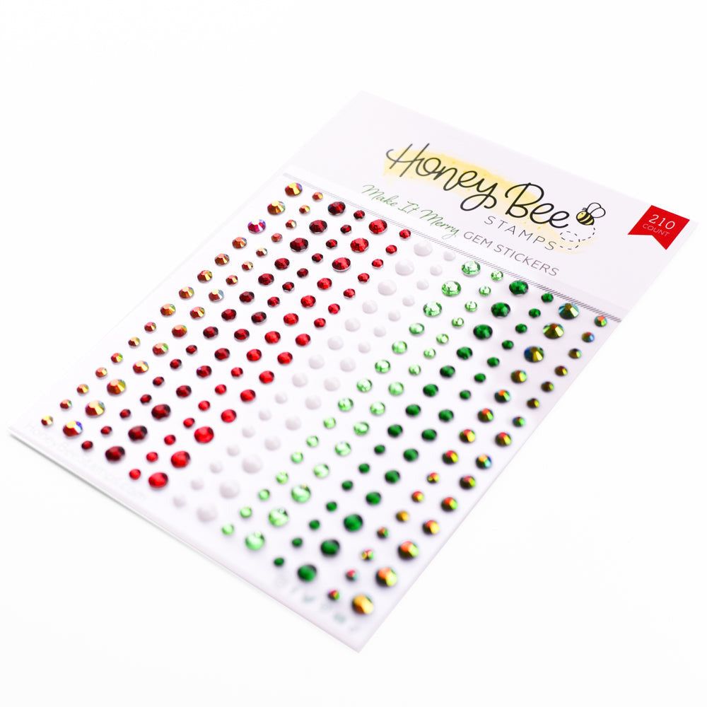 Make It Merry Gem Stickers - 210 Count