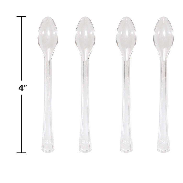 Clear Mini Appetizer Spoons (24/Pkg)