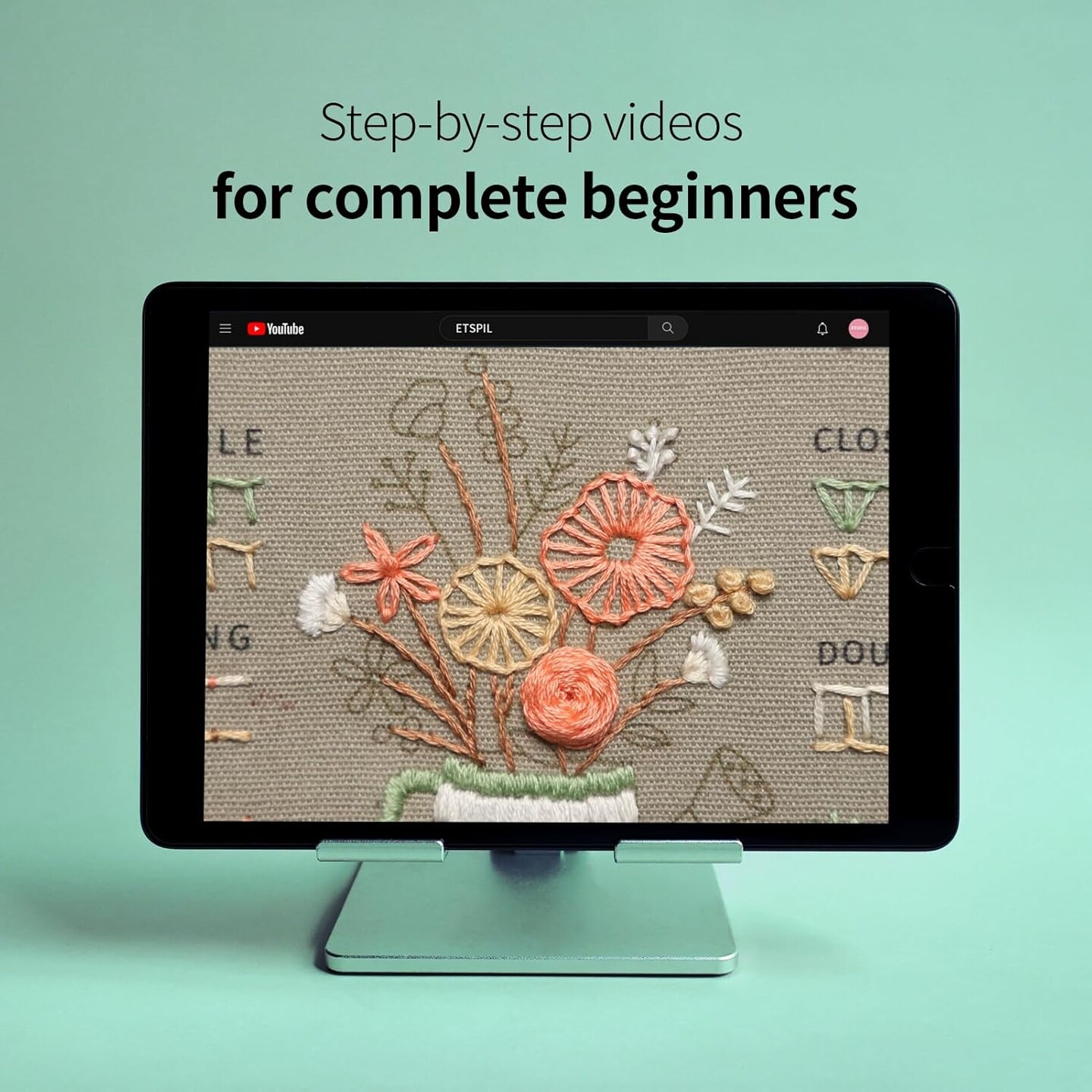 3-Pack - Embroidery Kit for Beginners & Adult (plant C) 9.05 x 8.66 x 1.02 inches